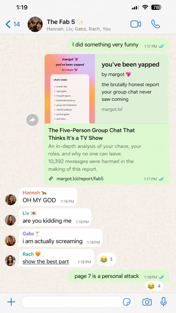 The Fab 5 reacting to Margot