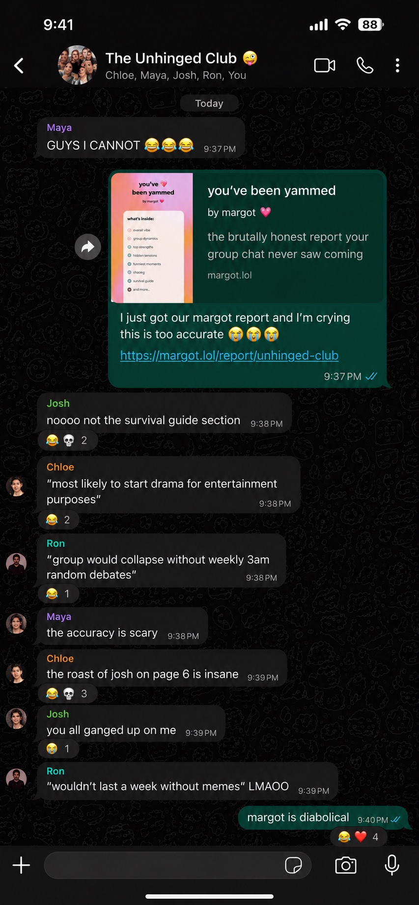 The Unhinged Club reacting to Margot